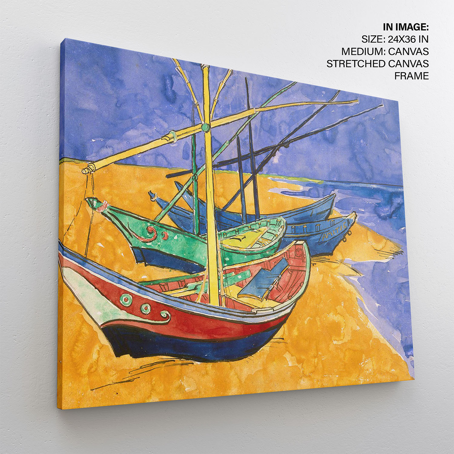 Fishing Boats on the beach at SaintesMaries (Fischerboote am Strand