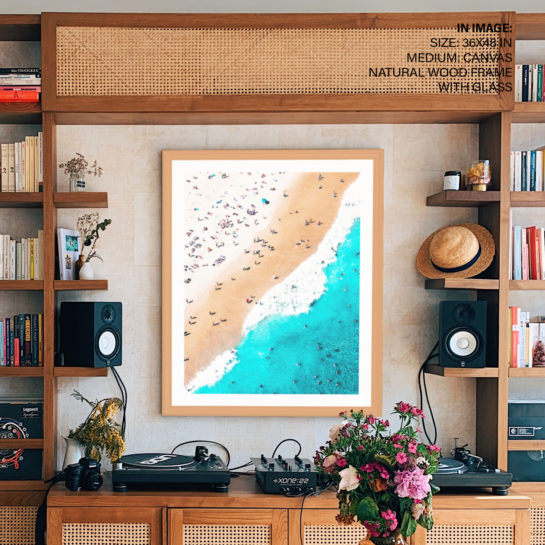 Beach Photography, Wall Art Print, framed art, Ocean Water Photo, Large