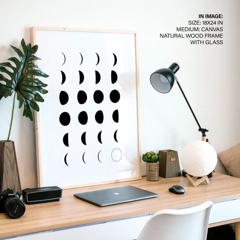 Black And White Nursery Art, Moon Nursery,Black and White Nursery