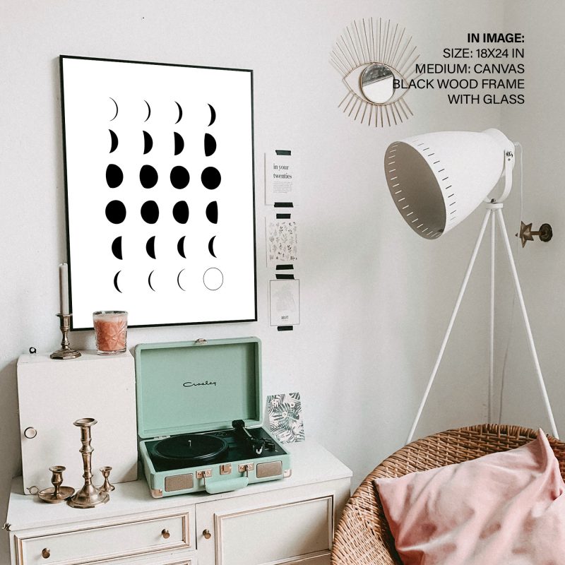 Black And White Nursery Art, Moon Nursery,Black and White Nursery