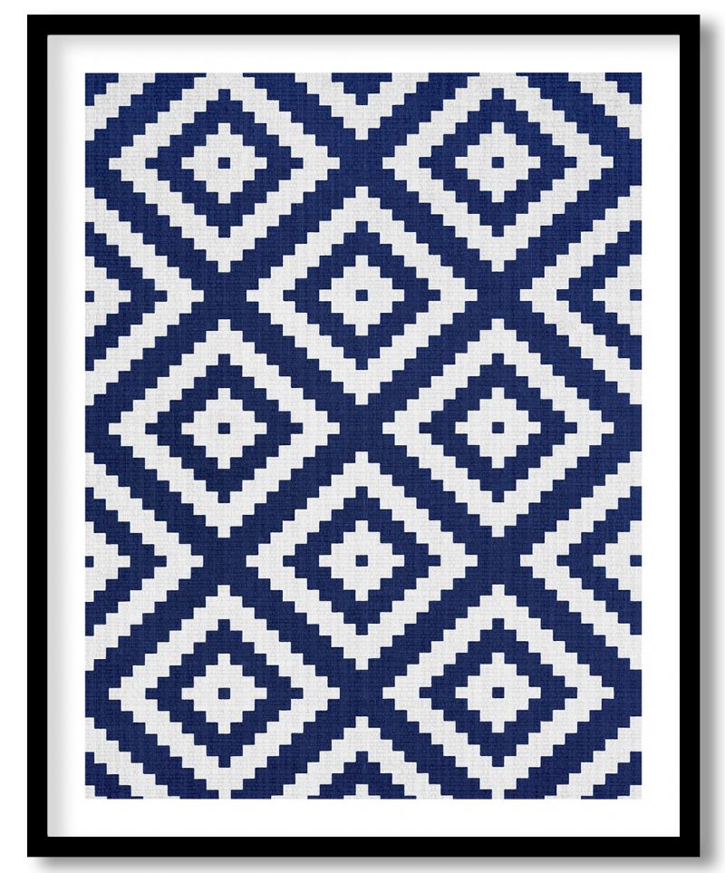 Aztec Pattern Print Navy Blue Wall Art Storm South Western Decor And Grey Framed Mexican Tribal Décor Paintings Coverings Decals - Tribal Wall Art Uk Aztec Pattern Print Navy Blue Wall Art Storm South Western Decor And Grey Framed Mexican Tribal Décor Paintings Coverings Decals - Tribal Wall Art Uk