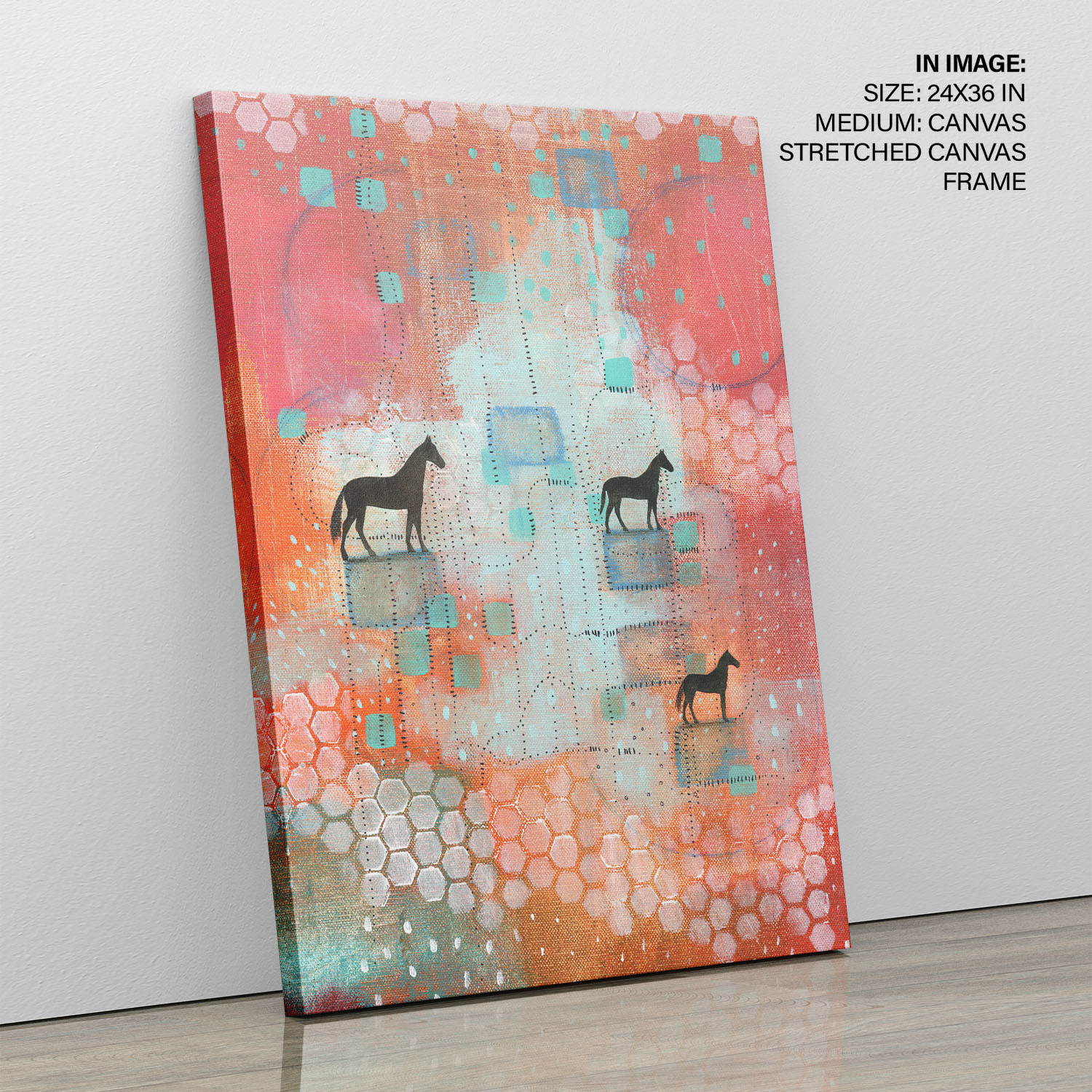 Abstract Horse Art Print Farm Animal Print For Your Farmhouse Decor