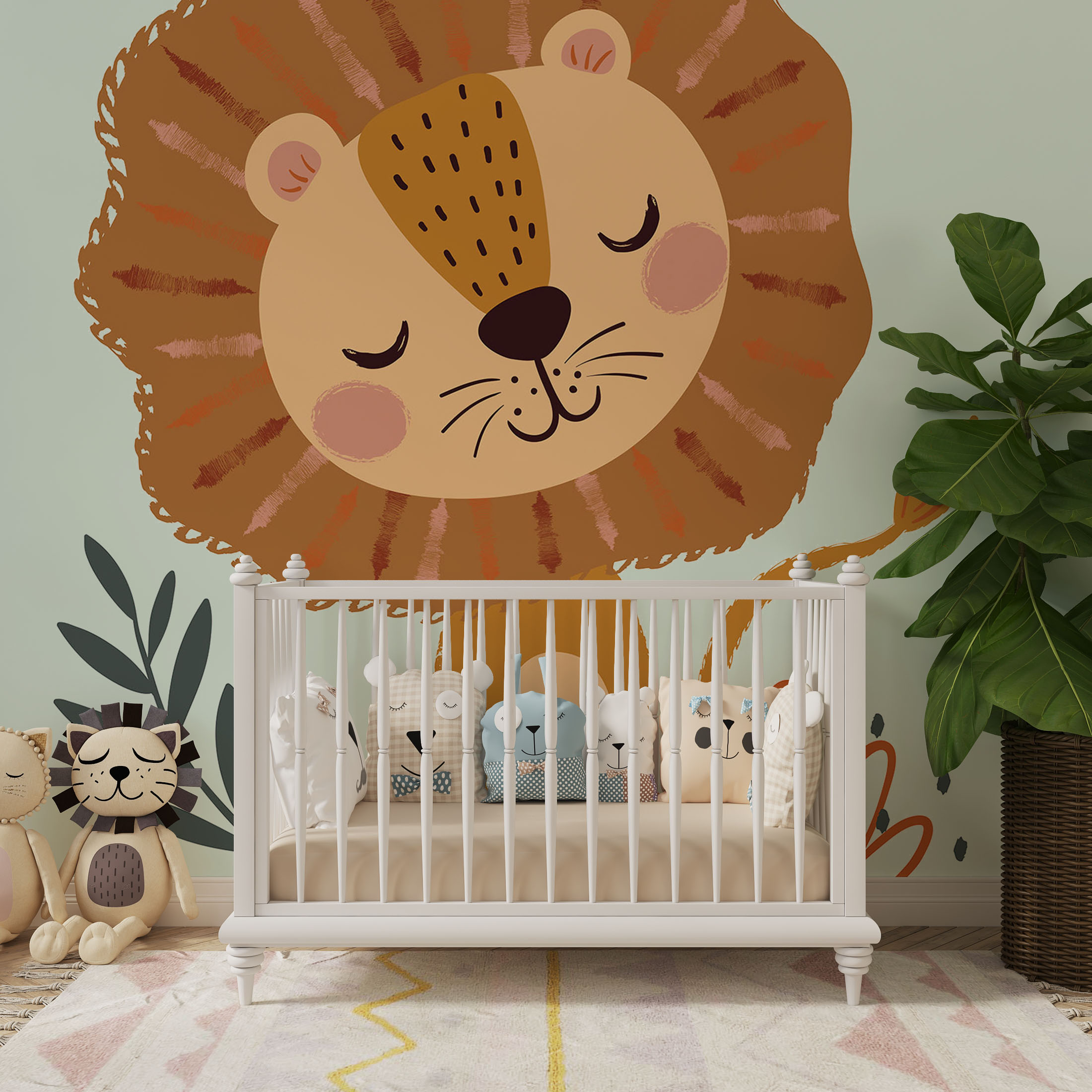Kids cute baby lion - Wall Murals, Wall Paper Decor, Home Decor ...