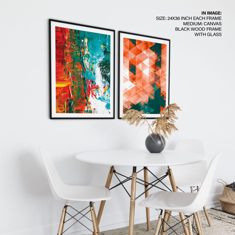 Set of 2 abstract Framed Wall Art, Wall Décor, Paintings, Wall