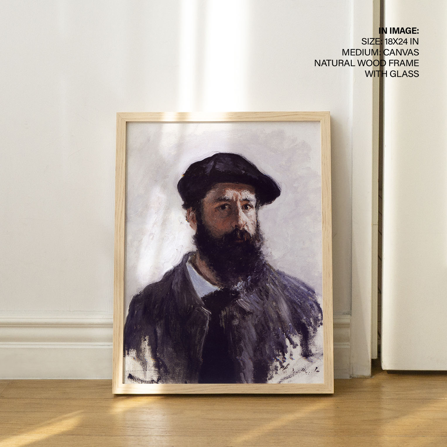 Self Portrait With A Beret By Claude Monet 1886 Wall Art Hanging self-portrait-with-a-beret-by-claude-monet-1886-wall-art-hanging