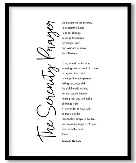 The Serenity Prayer,Long Form Version,Bible Verse Wall Decor,Scripture ...