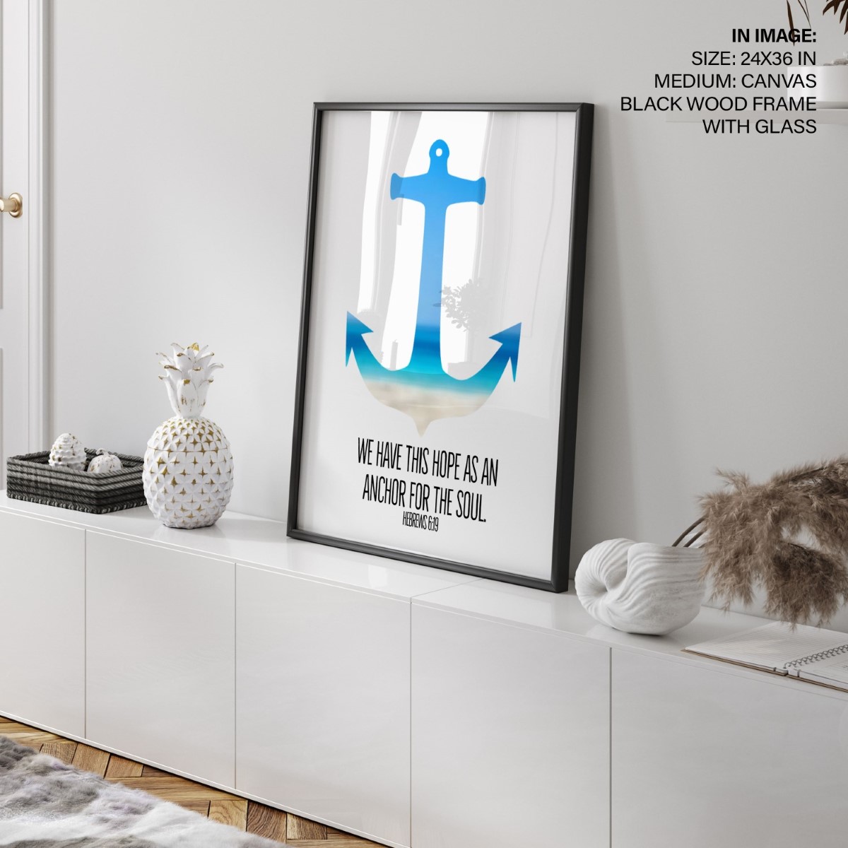 Bible verse anchor wall art print framed art for the soul, wall decor
